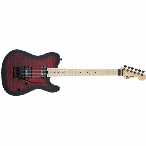 Charvel Pro-Mod San Dimas Style 2 Hh Fr M Qm, Maple Fingerboard, Transparent Red Burst