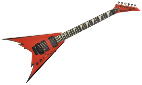 Jackson Pro Series Signature Phil Demmel Demmelition King V Ebony Fingerboard, Red With Black Bevels