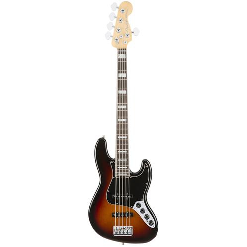 Fender American Elite Jazz Bass V, Ebony Fingerboard, 3-Color Sunburst