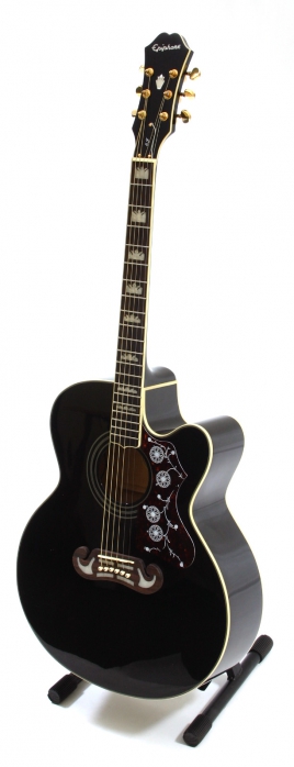 Epiphone EJ200 CE BK Black elektricko-akustick kytara