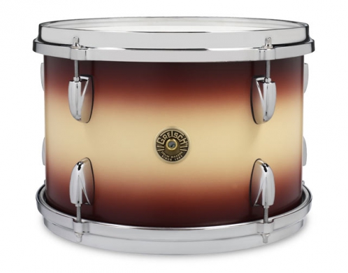 Gretsch Tom Tom Usa Broadkaster Satin Lacquer 14″ X 12″ Satin Tobacco / Vintage White Burst