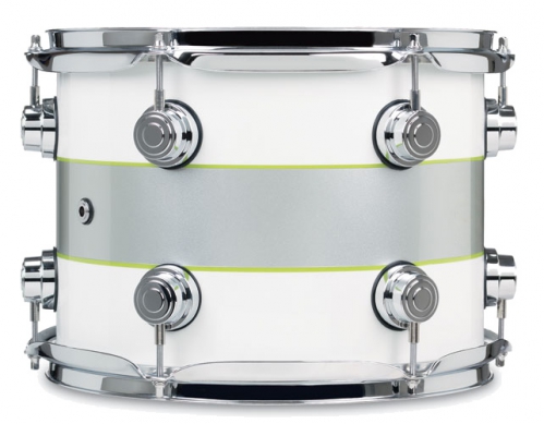 Drum Workshop 8017461 Graphic Silver And Lime Stripe Over White