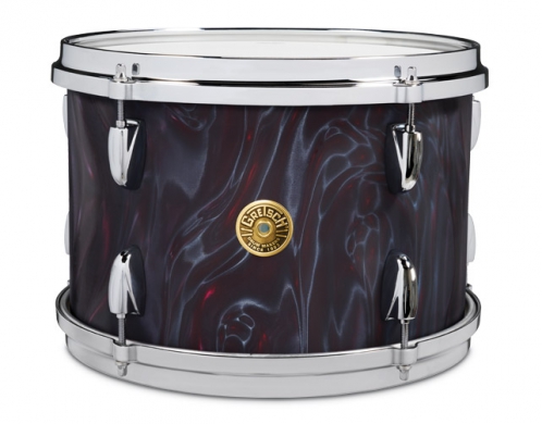 Gretsch Tom Tom Usa Broadkaster Nitron Wrap 15″ X 12″ Black Satin Flame