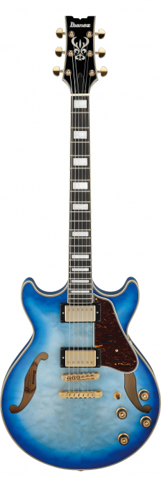 Ibanez AM 93 QM JBB Jet Blue Burst Artcore elektrick kytara