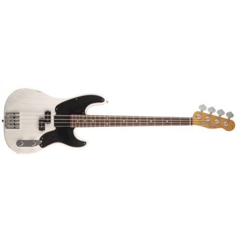 Fender Mike Dirnt Road Worn Precision Bass Rosewood Fingerboard, White Blonde