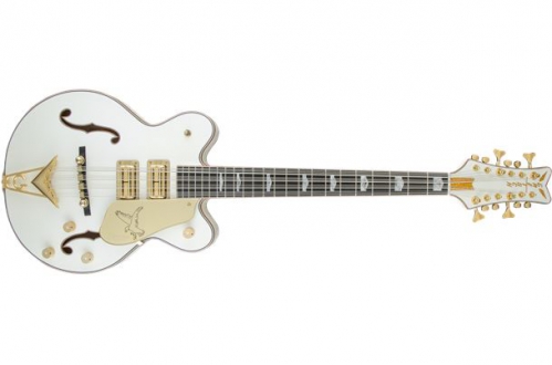 Gretsch G6136b-Tp12 Custom Shop Tom Petersson Signature White Falcon Bass 12-String With Cadillac Tailpiece