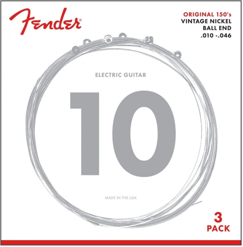Fender Original 150 Guitar Strings, Pure Nickel Wound, Ball End, 150l Fender Original 150 Guitar Strings, Pure Nickel Wound, Ball End, 150l