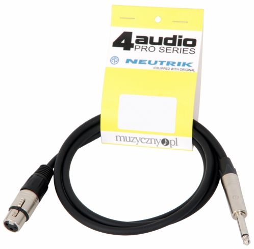 4Audio MIC2022 PRO 1m przew�d niesymetryczny XLR� TS Neutrik