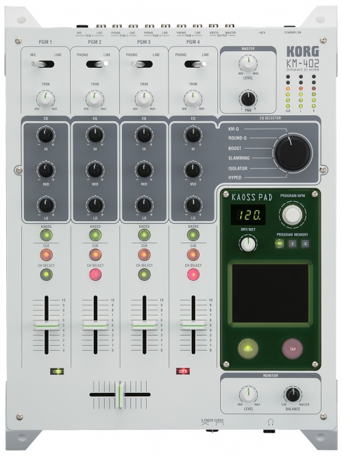 Korg KM-402 4-channel, digitln DJ mixpult
