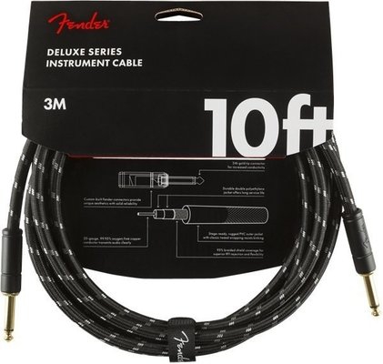 Fender Deluxe 10′ Black Tweed kytarov kabel