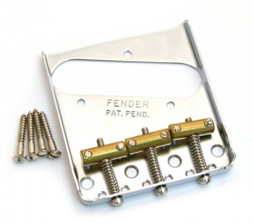 Fender 3-Saddle American Vintage Telecaster Bridge Assembly With Brass Saddles