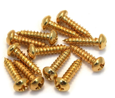 Fender Pure Vintage Tuning Machine Mounting Screws, Gold,