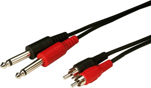 Monacor MCA-154 Audio pipojovac kabel, 2 x RCA - 2 x 6,3 mm