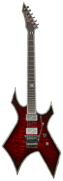 BC Rich Warlock Extreme Exotic Floyd Rose Quilted Maple Top Black Cherry