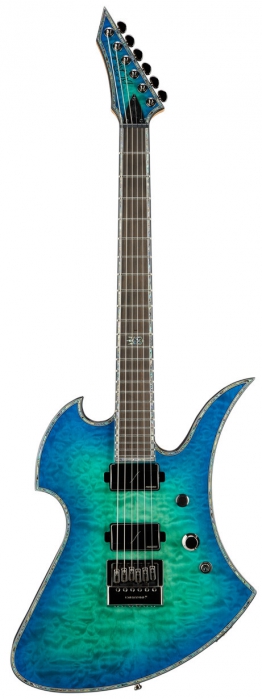 BC Rich Mockingbird Extreme Exotic Evertune Quilted Maple Top Cyan Blue