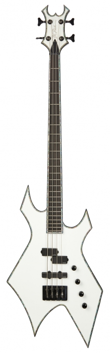 BC Rich Chris Kael Signature Warlock Bass Satin White