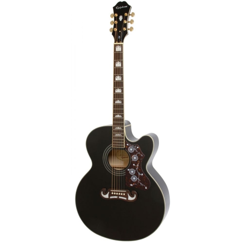 Epiphone J200 EC Studio Solid Top Fishman Black