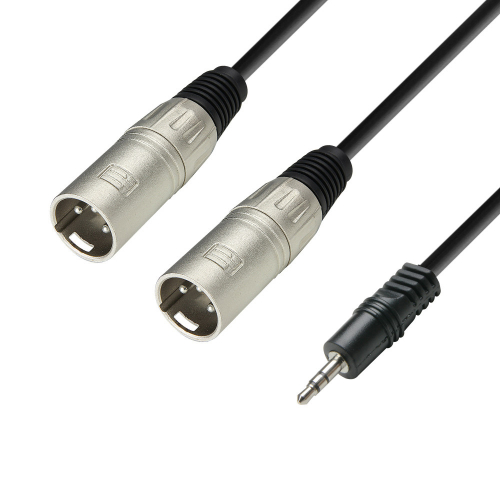 Adam Hall Cables K3 YWMM 0300 - mini TRS / 2xXLRm, 3 m