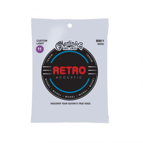 Martin MM11 Retro 11 Custom Light Monel Wound 11-52 struny pro akustickou kytaru