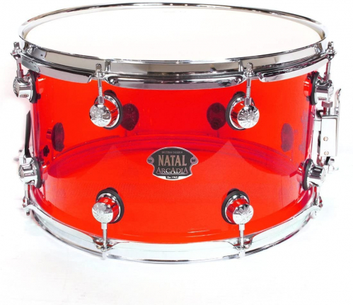 Natal 14x8″ Arcadia Snare Transparent Red