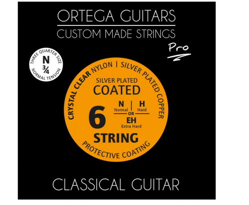 Ortega NYP34N Crystal Nylon 3/4 Pro Normal Tension struny pro klasickou kytaru