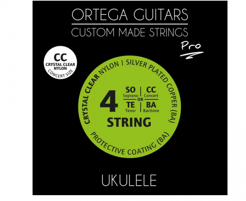 Ortega UKP-CC Crystal Nylon Pro koncertn struny na ukulele