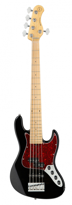 Sadowsky MetroExpress 21-Fret Hybrid P/J Bass, Maple Fingerboard, 5-String - Solid Black High Polish