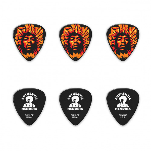 Dunlop JHPT14H Jimi Hendrix Voodoo Fire Pick Tin