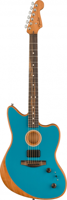 Fender American Acoustasonic Jazzmaster Ocean Turquoise Ebony Fingerboard uszkodzona