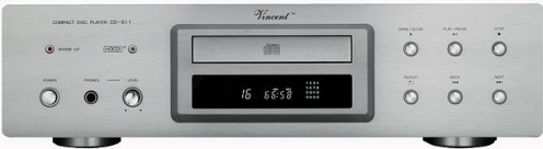 Vincent CD-S1.1 hybrydowy odtwarzacz CD, czarny