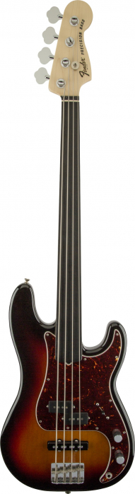 Fender Tony Franklin Fretless Precision Bass Ebony Fingerboard, 3-Color Sunburst 