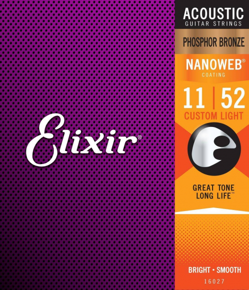 Elixir 16027 Phosphor Bronze Custom Light NW struny na akustickou kytaru