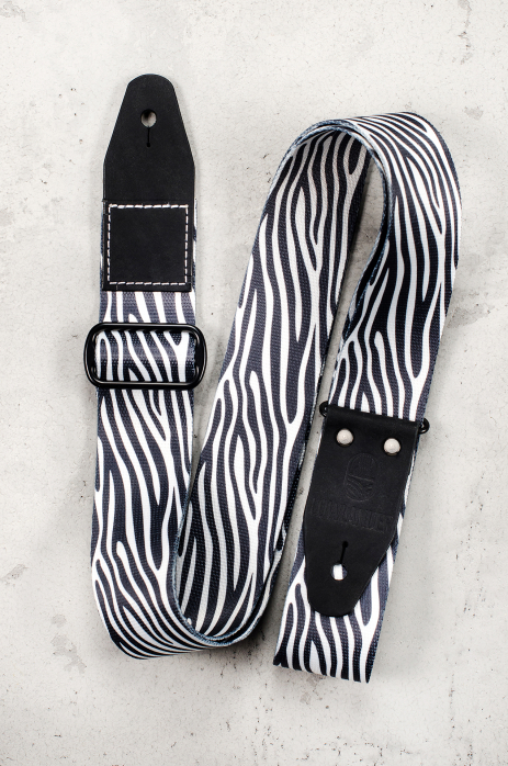 Lowlander Power Guitar Strap Zebra Stripes