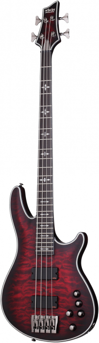 Schecter Hellraiser Extreme-4  Crimson Red Burst Satin bass guitar