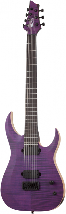 Schecter Signature John Browne TAO-7 Satin Trans Purple  electric guitar