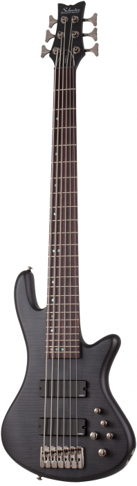 Schecter Stiletto Studio-6 See-Thru Black Satin bass guitar