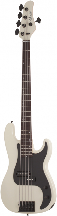 Schecter P-5  Ivory bass guitar