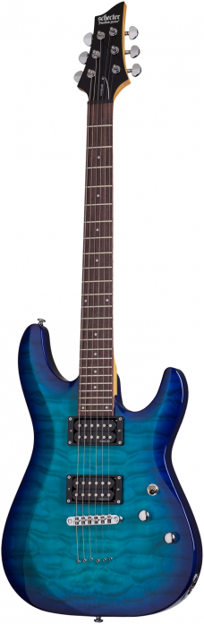 Schecter C-6 Plus Ocean Blue Burst  electric guitar