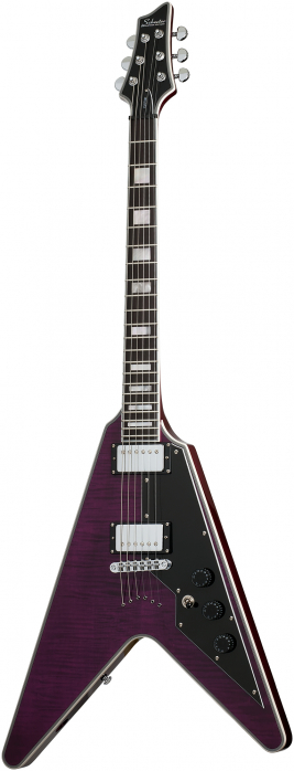 Schecter V-1 Custom Trans Purple  electric guitar