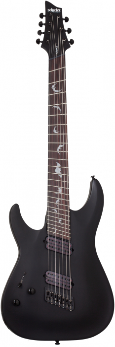 Schecter 2478 Damien 7 MultiScale Satin Black gitara elektryczna leworczna