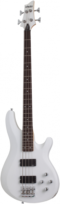 Schecter C-4 Deluxe Satin White bass guitar
