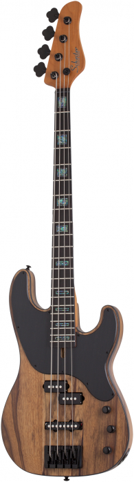 Schecter  Model-T 4 Exotic Black Limba bass guitar