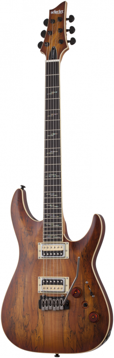 Schecter C-1 Exotic Spalted Maple Satin Natural Vintage Burst electric guitar