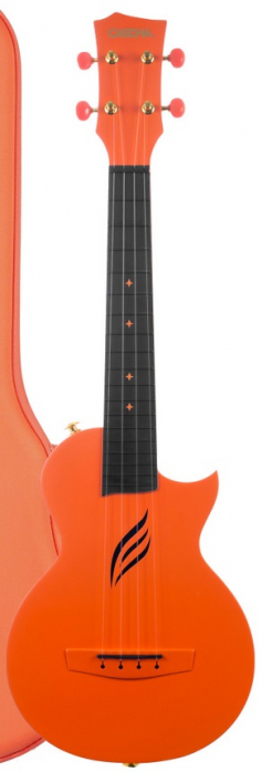 Cascha Carbon Fibre Orange Set ukulele koncertowe brak kostek i paska