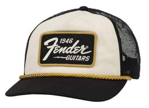 Fender1946 Gold Braid Hat, Cream/Black czapka