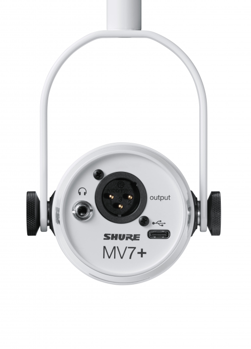 Shure MV7+-W - Mikrofon lektorski/wokalny ze zczem XLR/USB-C Biay