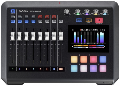 Tascam MIXCAST 4 - Poscast Mixer/MTR/USB Audiointerface