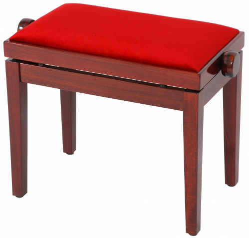 Grenada BG 27 piano bench, gloss mahogany, red drubbing