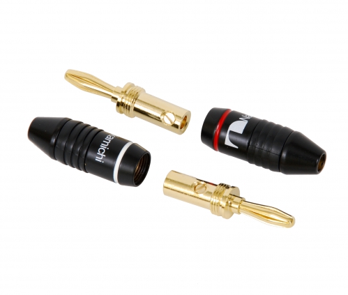 Nakamichi 07491 poz�acane wtyki bananowe, para