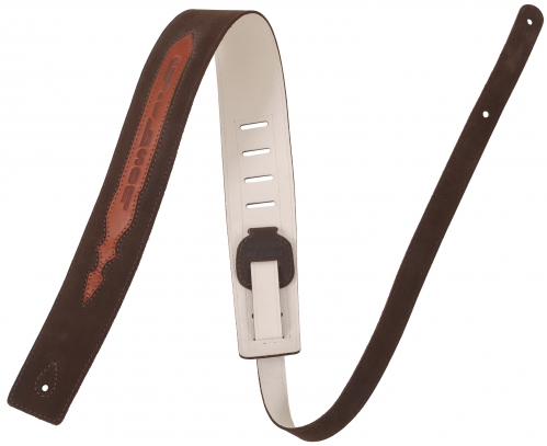 Gibson BL020 Brushed Leather Strap brown/cognac, kožený kytarový popruh Gibson BL020 Brushed Leather Strap brown/cognac, kožený kytarový popruh